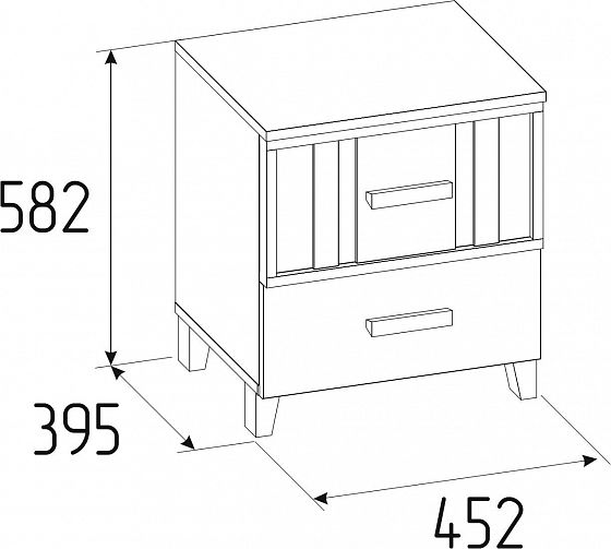 Тумба прикроватная 41 "Scandica Oslo" - Схема
