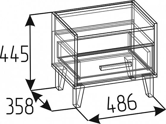 Тумба прикроватная 41 "Айрис" - Схема