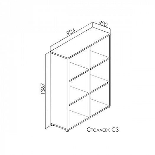 Стеллаж С3 "Квадро" - Схема