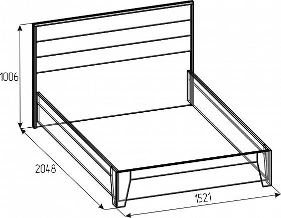 Кровать Люкс 308 "Айрис" (1400) - Схема