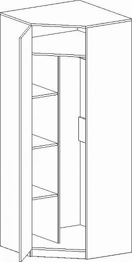 Шкаф угловой "Фрегат" - схема