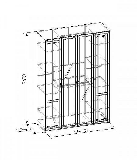 Шкаф для одежды и белья "Шерлок" №60 - Шкаф для одежды и белья №60 Шерлок, размеры