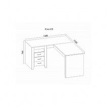 Стол угловой С2 "Нордик" Левый