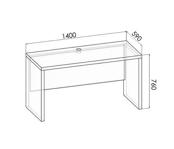 Стол письменный С1 "Смарти Софт" (1400) - Схема