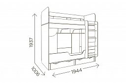 Кровать двухъярусная "Доминик" М14 800*1900 мм