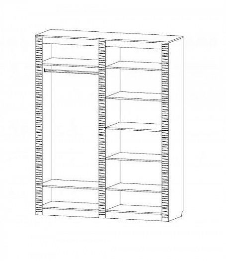 Шкаф четырехстворчатый "Ривьера" - внутр.наполнение