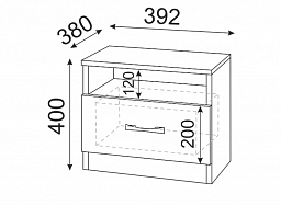 Тумба прикроватная "Осло" №3