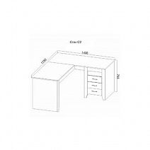 Стол угловой С2 "Нордик" Правый