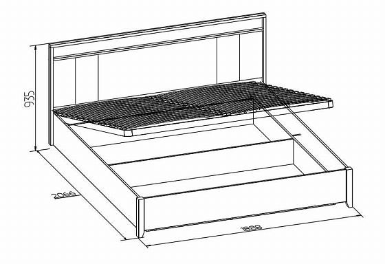 Кровать Люкс с подъемным механизмом 306 (1800 мм) "Nature" (Натура) - Схема